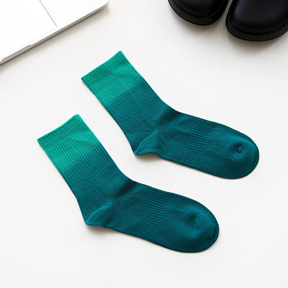 2-Pack Men's Ombre Cotton Crew Socks – Gradient Fade