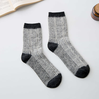 2-Pack Men’s Rabbit Hair Blend Crew Socks – Warm Knit