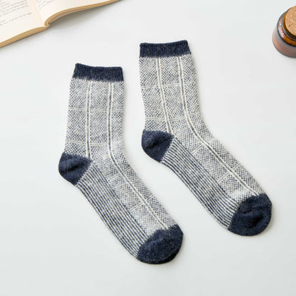 2-Pack Men’s Rabbit Hair Blend Crew Socks – Warm Knit