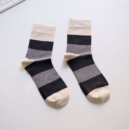 5-Pack Men's Wool Blend Crew Socks – Silk-Soft & Breathable