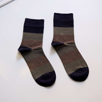 5-Pack Men's Wool Blend Crew Socks – Silk-Soft & Breathable