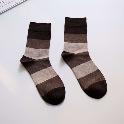 5-Pack Men's Wool Blend Crew Socks – Silk-Soft & Breathable
