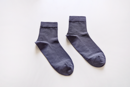 2-Pack Men's Breathable Cotton Ankle Socks - Lightweight & Soft
