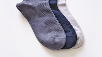 2-Pack Men's Breathable Cotton Ankle Socks - Lightweight & Soft