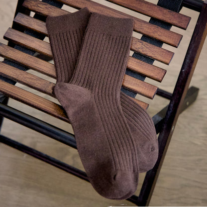 2-Pack Men’s Superfine Wool Ribbed Socks – Classic Winter Warmth