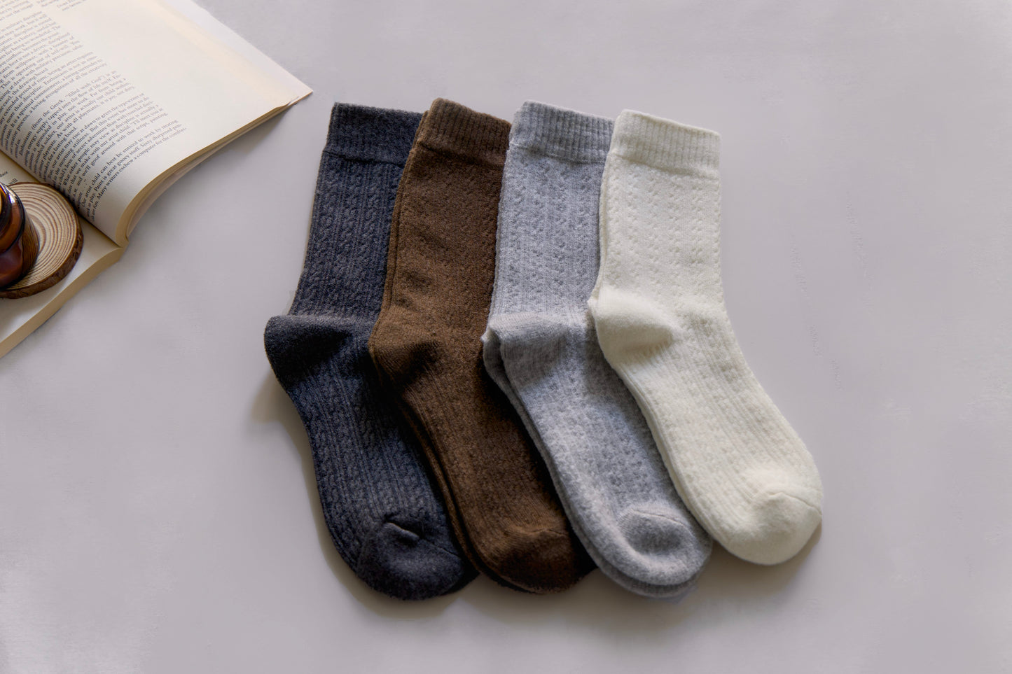 2-Pack Men’s Wool-Feel Winter Socks – Soft Warm Knit Crew