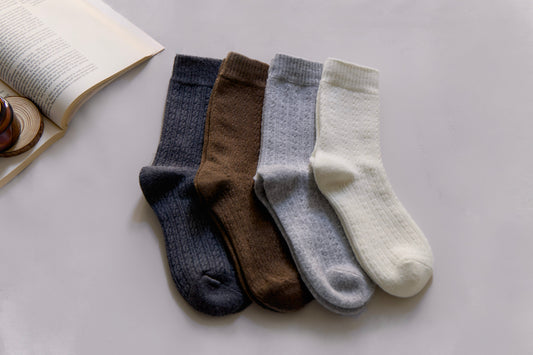 2-Pack Men’s Wool-Feel Winter Socks – Soft Warm Knit Crew