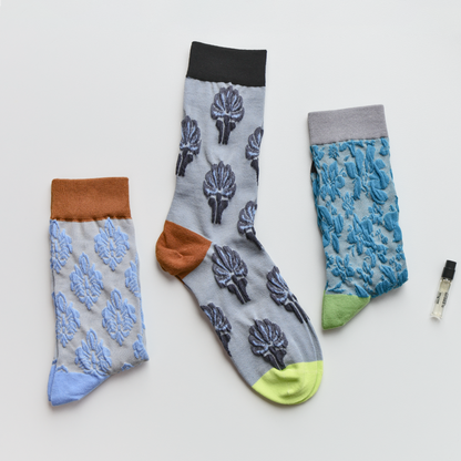 2-Pack Retro Floral Cotton Socks – Vintage Style Crew Socks Women