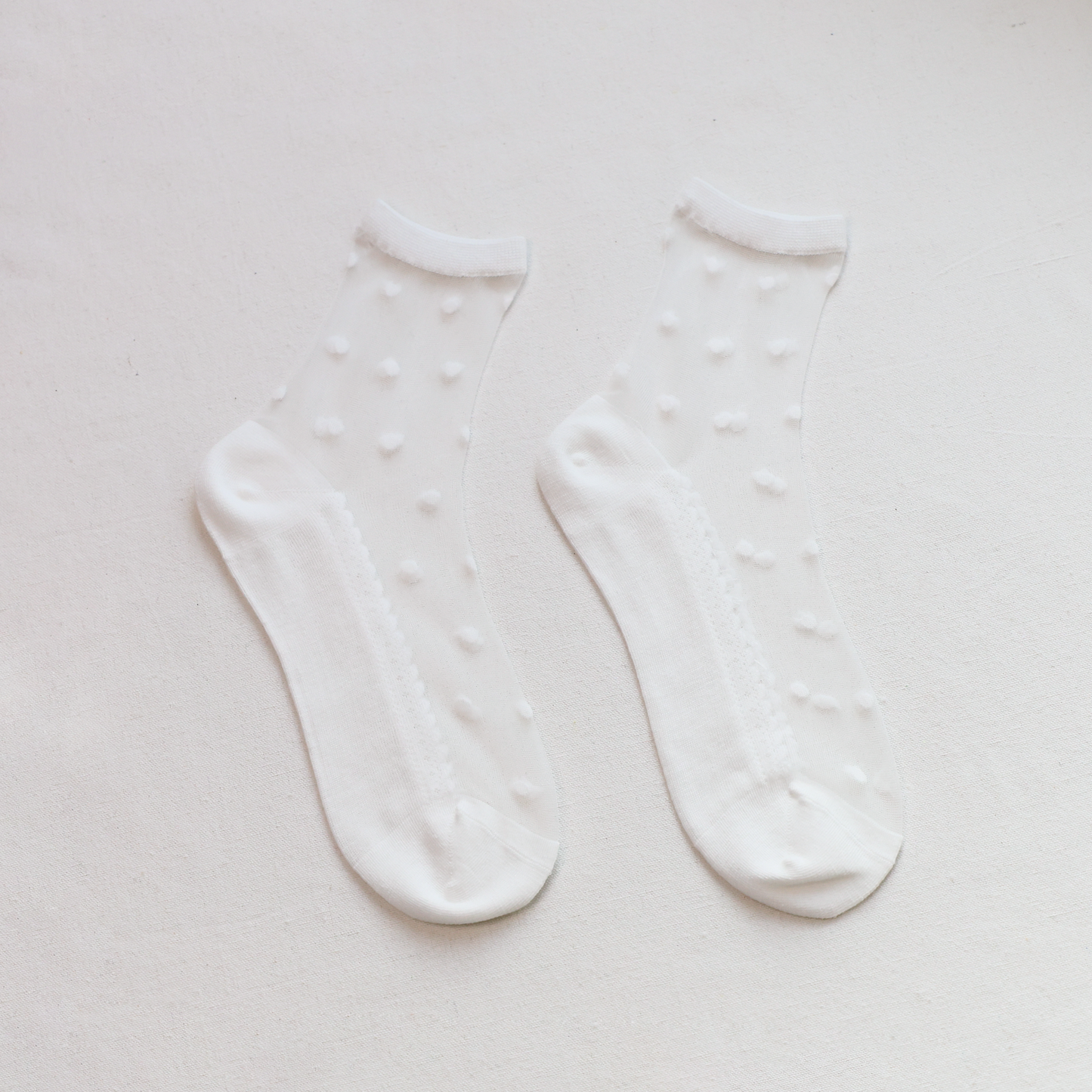 2-Pack Women's Sheer Polka Dot Ankle Socks – Lightweight Summer Style