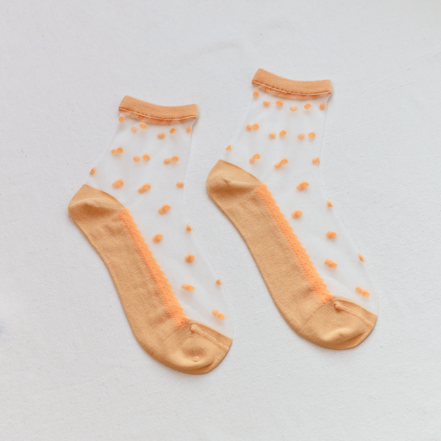 2-Pack Women's Sheer Polka Dot Ankle Socks – Lightweight Summer Style