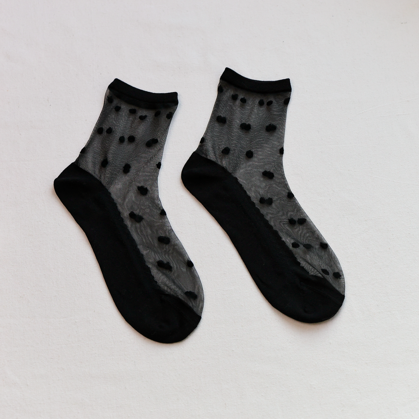 2-Pack Women's Sheer Polka Dot Ankle Socks – Lightweight Summer Style