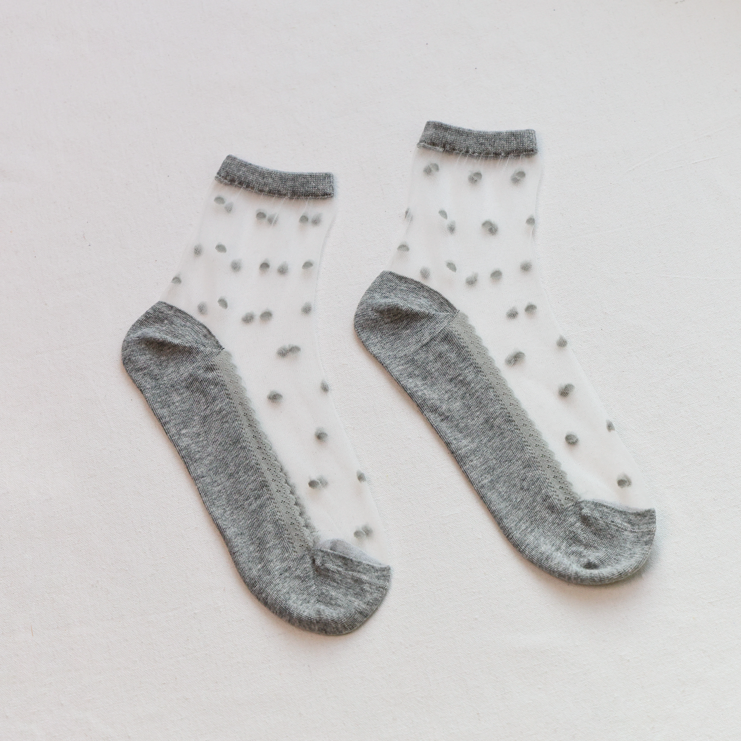 2-Pack Women's Sheer Polka Dot Ankle Socks – Lightweight Summer Style