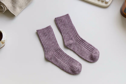 2-Pack Women’s Classic Wool Crew Socks – Cosy Snug Winter Fit