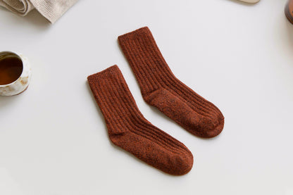 2-Pack Women’s Classic Wool Crew Socks – Cosy Snug Winter Fit
