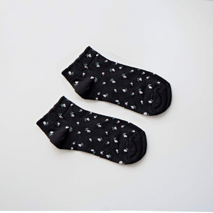 2-Pack Women’s Cotton Floral Ankle Socks – Soft Everyday