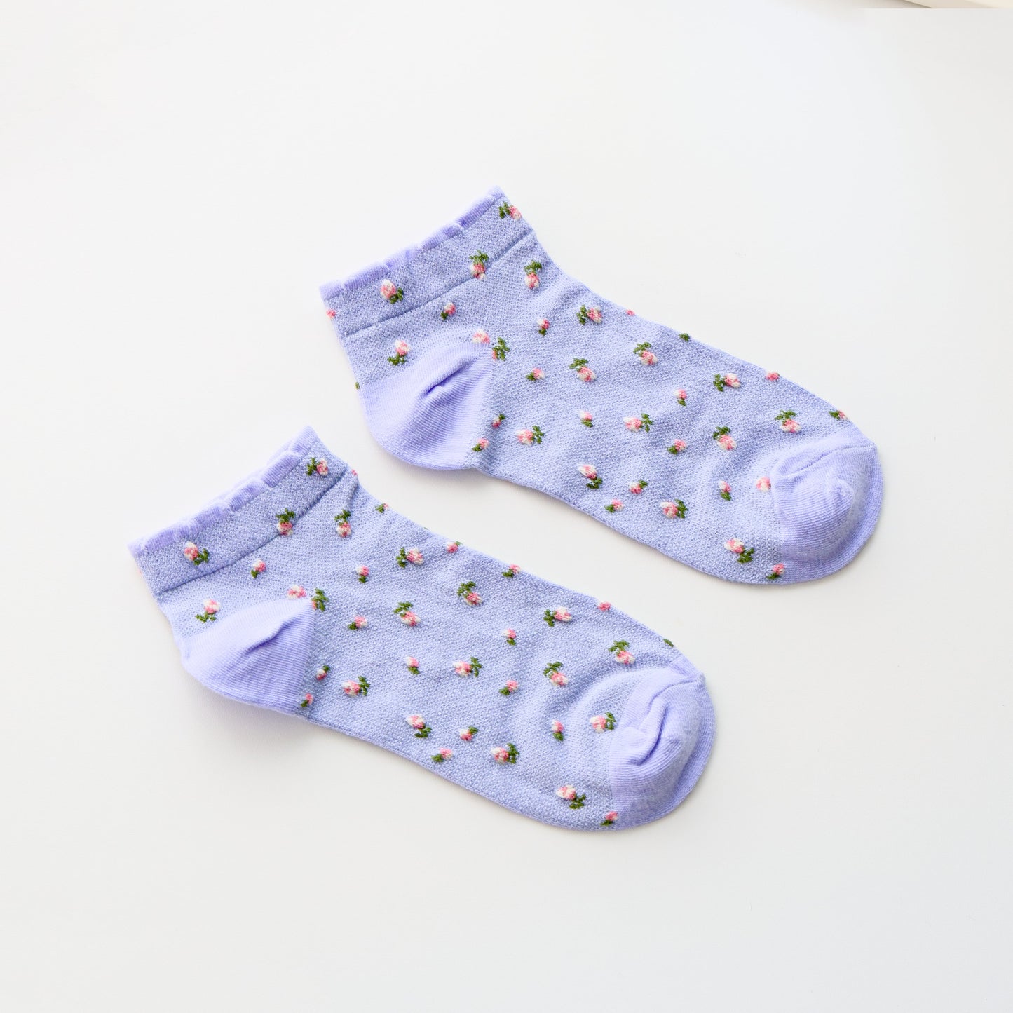 2-Pack Women’s Cotton Floral Ankle Socks – Soft Everyday