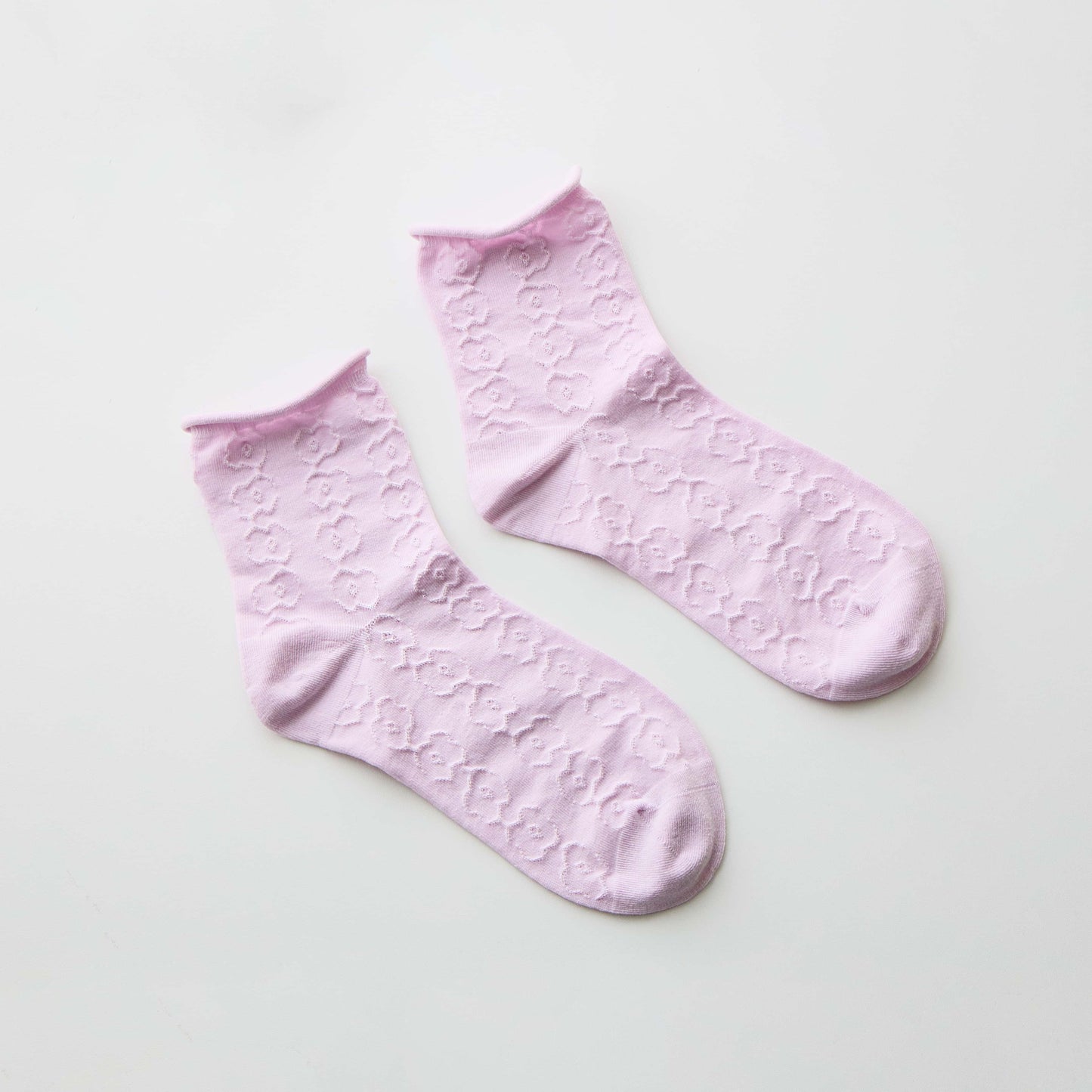 2-Pack Women’s Cotton-Rich Floral Crew Socks – Lightweight