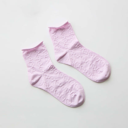 2-Pack Women’s Cotton-Rich Floral Crew Socks – Lightweight