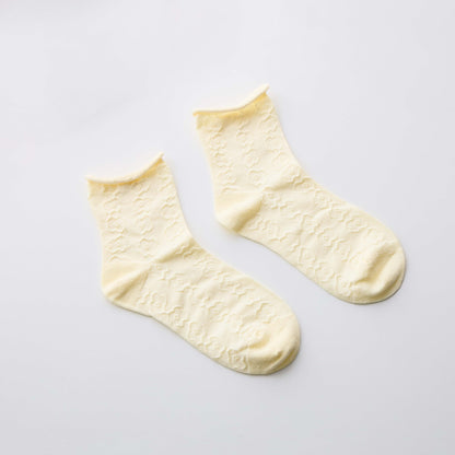 2-Pack Women’s Cotton-Rich Floral Crew Socks – Lightweight
