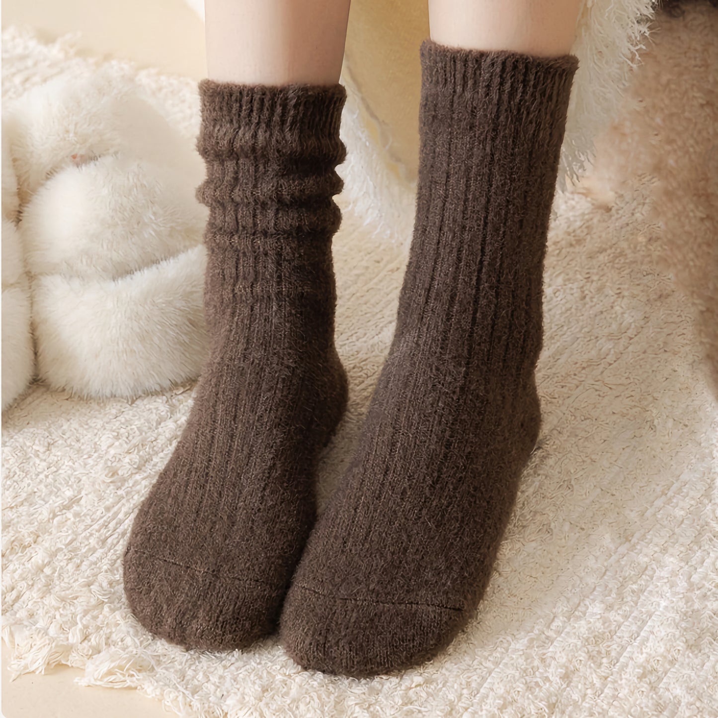 2-Pack Wool Thermal Socks - Women's Thick Winter Essentials
