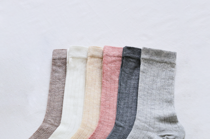 2-Pack Women's Thin Wool Crew Socks – Solid Color & Breathable