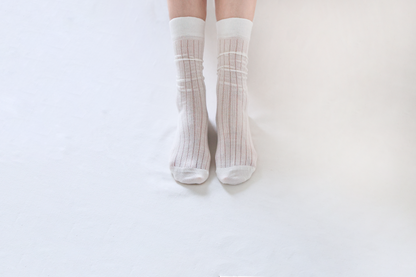 2-Pack Women's Thin Wool Crew Socks – Solid Color & Breathable