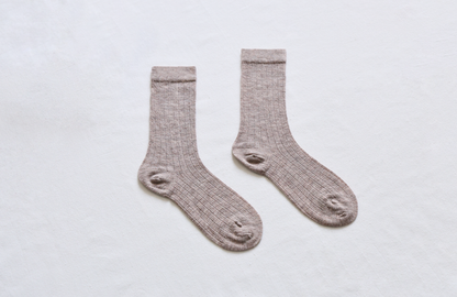 2-Pack Women's Thin Wool Crew Socks – Solid Color & Breathable