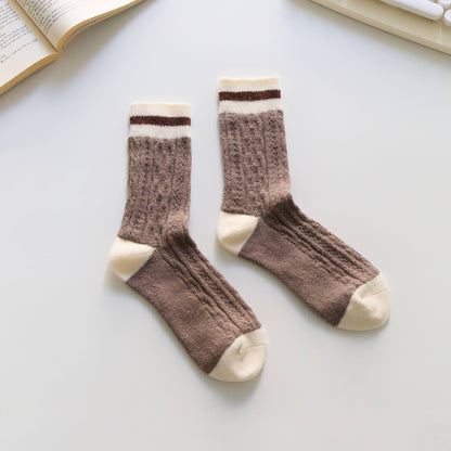 2-Pack Women’s Wool Blend Crew Socks – Soft Knit Warm