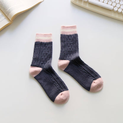 2-Pack Women’s Wool Blend Crew Socks – Soft Knit Warm