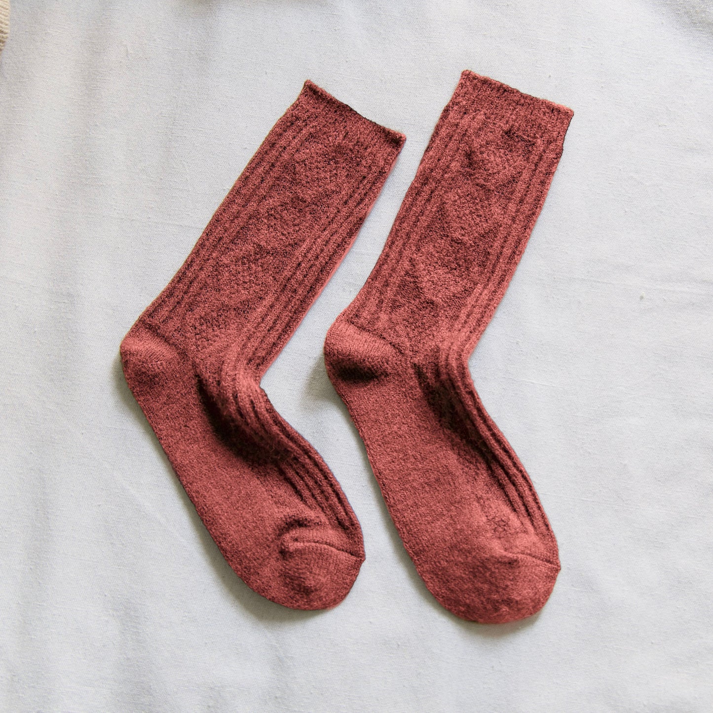 2-Pack Women’s Wool & Cashmere Socks – Diamond Knit Winter Style