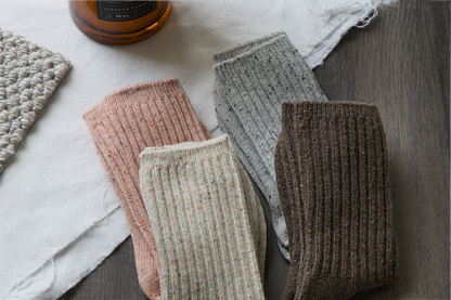 2-Pack Women’s Wool Blend Crew Socks – Warm & Cozy Winter Style