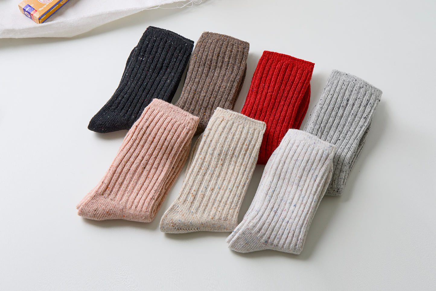 2-Pack Women’s Wool Blend Crew Socks – Warm & Cozy Winter Style