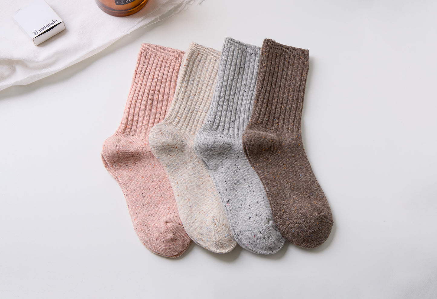 2-Pack Women’s Wool Blend Crew Socks – Warm & Cozy Winter Style