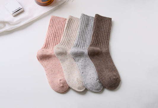 2-Pack Women’s Wool Blend Crew Socks – Warm & Cozy Winter Style