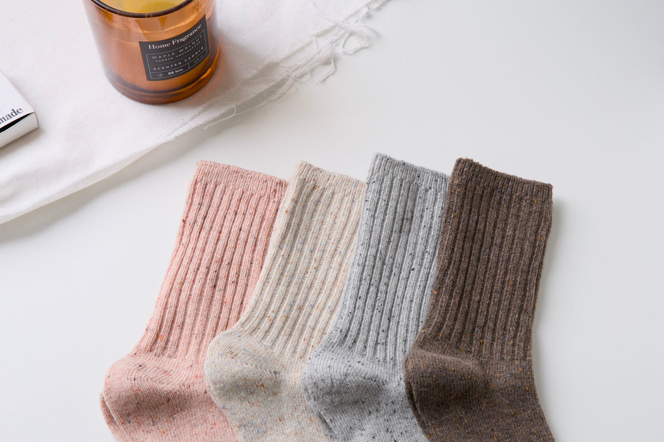 2-Pack Women’s Wool Blend Crew Socks – Warm & Cozy Winter Style