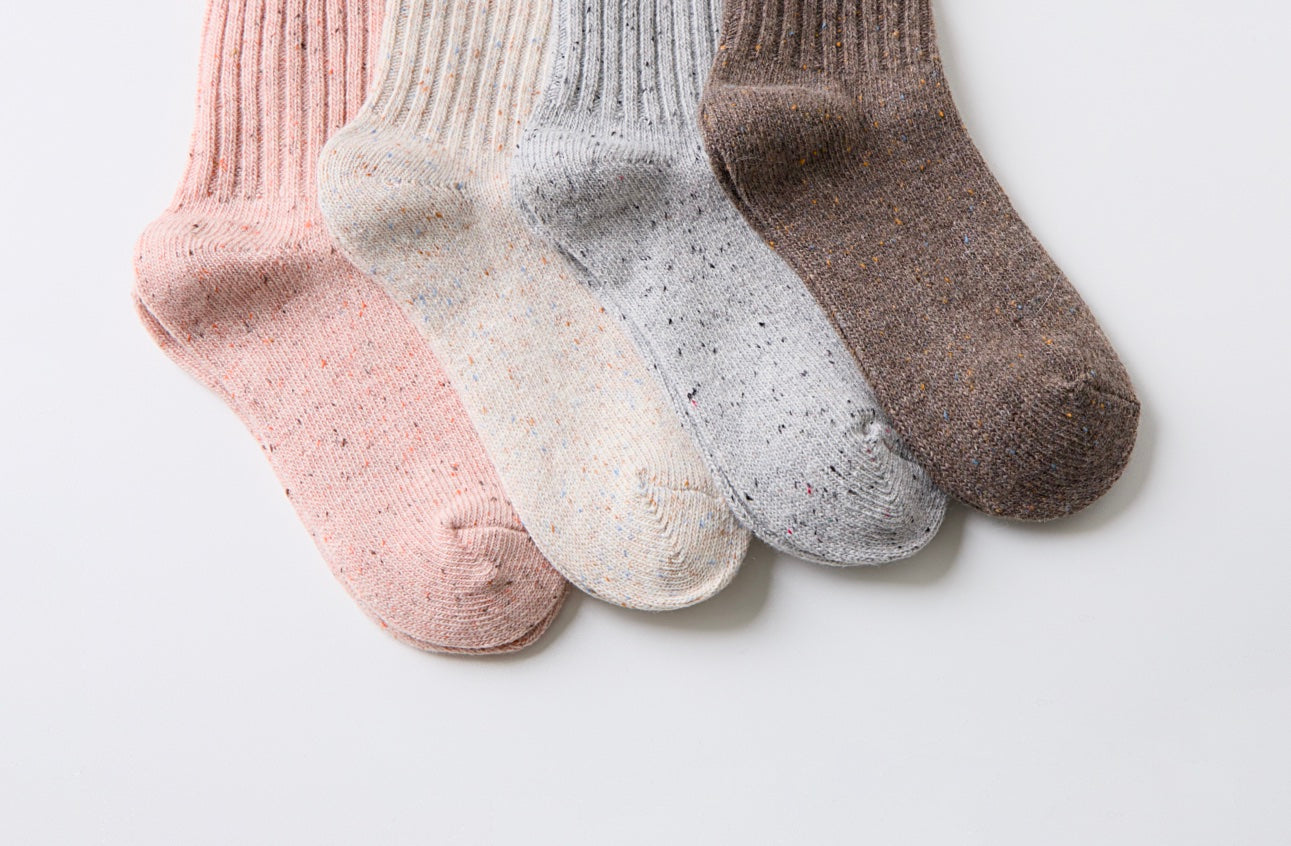 2-Pack Women’s Wool Blend Crew Socks – Warm & Cozy Winter Style