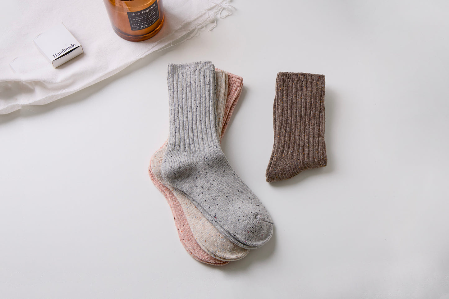 2-Pack Women’s Wool Blend Crew Socks – Warm & Cozy Winter Style