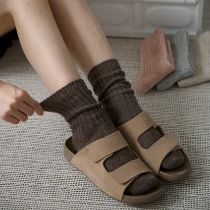 2-Pack Women’s Wool Blend Crew Socks – Winter Cozy Style
