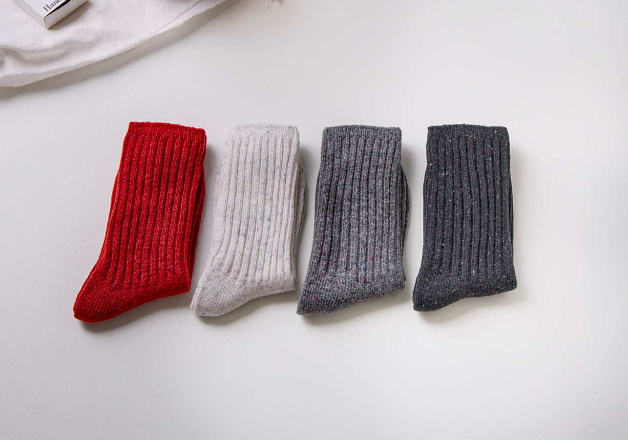 2-Pack Women’s Wool Blend Crew Socks – Winter Cozy Style