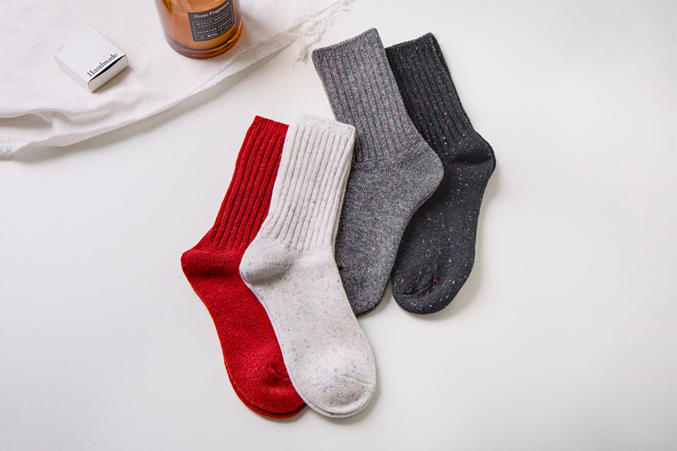 2-Pack Women’s Wool Blend Crew Socks – Winter Cozy Style