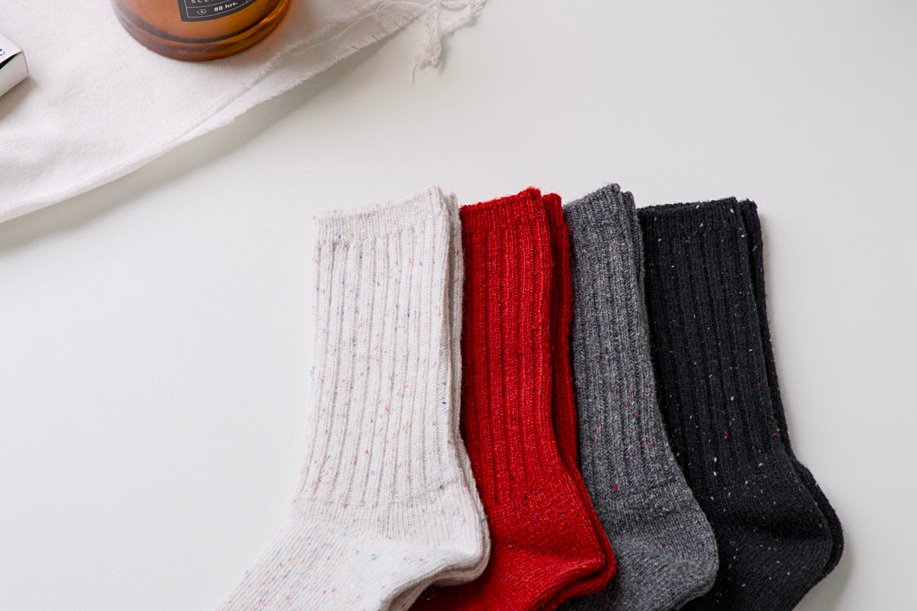 2-Pack Women’s Wool Blend Crew Socks – Winter Cozy Style
